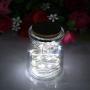 YIHONG 2 Set Christmas Fairy Lights Battery Operated,16ft 50LED String Lights Remote Control Timer Twinkle String Lights 8 Modes Silver Wire Firefly Lights for Garden Party Indoor Decor-White