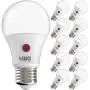 Sunco Lighting 10 Pack A19 LED Bulb with Dusk-to-Dawn, 9W=60W, 800 LM, 3000K Warm White, Auto On/Off Photocell Sensor - UL