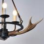 Unitop Rustic Antler Chandelier, 3 Light 25.6'' Diameter Farmhouse Pendant Light Fixture for Living Room Kitchen Island Cafe Bar