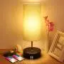 Touch Control Table Lamp 3 Way Dimmable Touch Lamp Bedside Lamp with 2 USB Charging Ports and 2 AC Outlets, Nightstand Lamp for Bedroom Living Room Office, Bedside Lamps ST64 E26 LED Bulbs Included Touch Control Table Lamp 3 Way Dimmable Touch Lamp Bedside Lamp with 2 USB Charging Ports and 2 AC Outlets, Nightstand Lamp for Bedroom Living Room Office, Bedside Lamps ST64 E26 LED Bulbs Included