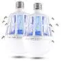 2 Pack Bug Zapper 2-in-1 Mosquito Light Bulbs Electronic Insect & Fly Killer Lamp 2 Pack Bug Zapper 2-in-1 Mosquito Light Bulbs Electronic Insect & Fly Killer Lamp