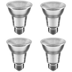 LED Par20 Flood Light Reflector Indoor Outdoor 50W Halogen Replacement Bulb dimmable 7W 550lm 120V for recessed Light and Garden warmwhite 3000K Pack of 4