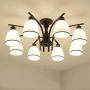 Joypeach LED Retro Iron Living Room Ceiling Lights Fixtures Bedroom Ceiling Lights Flush Mount with 8 Lights Ceiling Lights for Kitchen (110V)