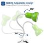 Desk lamp,360° Rotation Clip on Lamp Portable Book Reading Light,Clamp on Desk/Table/Bunk Bed/Cupboard Home Lighting (Green)