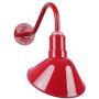 The Venice Gooseneck Sign Light | Restaurant or Accent Wall Light | Shines Light Back Towards The Wall | Barn Lighting Style for Your Modern Farmhouse (16'' Gooseneck, Red)