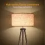LEPOWER Wood Tripod Floor Lamp, Mid Century Standing Lamp, Standard E26 Lamp Base, Modern Design Floor Reading Lamp for Office, Study Room, Living Room and Bedroom(Walnut)
