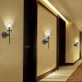 FERWVEW Modern Glass Wall Mounted Wall Sconce Lighting Fixture Lamps Indoor Wall Lamps,Black Wall Lamp for Living Room Bedroom Hallway Conservatory Home Room