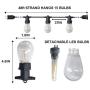 DGE Outdoor LED String Lights 48FT Patio String Light Shatterproof & Waterproof IP65, Décor for Patio, Backyard, Gazebo, Porch, Soft White Light