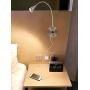 HomeFocus Bedside Reading Wall Light,Wall Light,Wall Lamp,Living Room Wall Lamp,Bedroom Wall Lamp,Wall Sconces,LED 5Watt 3000K,USB Charging Port,Flexible Gooseneck,Metal, Satin Nickel