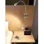 HomeFocus Bedside Reading Wall Light,Wall Light,Wall Lamp,Living Room Wall Lamp,Bedroom Wall Lamp,Wall Sconces,LED 5Watt 3000K,USB Charging Port,Flexible Gooseneck,Metal, Satin Nickel
