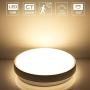 Lineway Motion Sensing Ceiling Light Indoor/Outdoor LED Flush Mount Light Fixture 15W 3000K Ceiling Lamp Radar Sensor for Bathroom Hallway Stairway Garage Porch, 100 Watt Equivalent (Warm White)