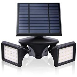 Motion Sensor Solar Light Outdoor, Dusk to Dawn Wireless Security LED Flood Light, 6000K Very Bright, Solar Powered Landscape spot Lights Waterproof for Garden/Driveway/Porch, EMANER (1-Pack)