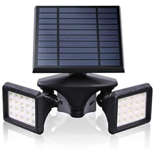 Motion Sensor Solar Light Outdoor, Dusk to Dawn Wireless Security LED Flood Light, 6000K Very Bright, Solar Powered Landscape spot Lights Waterproof for Garden/Driveway/Porch, EMANER (1-Pack)