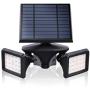 Motion Sensor Solar Light Outdoor, Dusk to Dawn Wireless Security LED Flood Light, 6000K Very Bright, Solar Powered Landscape spot Lights Waterproof for Garden/Driveway/Porch, EMANER (1-Pack)