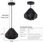 SAISHUO Geometric Pendant Light, Retro Loft Style Design, Mini Black Pendant Lighting Fixture, Hanging Ceiling Lamp ,Chandelier for Kitchen Island, Bar, Hallway, Living Room, Dining Room