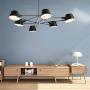 AIDOS 6-Light Midcentury Chandelier Light, Metal Sputnik Pendant Lights, Modern Ceiling Light Fixtures for Kitchen Island Dining Room Living Room