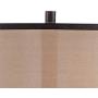 Alamo Modern Floor Lamp Industrial Bronze Sheer Brown Organza and Linen Double Drum Shade for Living Room Reading - Franklin Iron Works