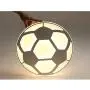 LITFAD Soccer-Patterned 20.47'' Wide Dimmable LED Ceiling Light Fixture in White for Boys Bedroom,Kids Room,Children Bedroom