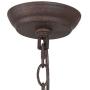 LOG BARN Farmhouse Chandelier Light Fixture Dining Room, 4-Light Wood Lantern Pendant Lighting for Kitchen Island, 16” Dia (Distressed White)