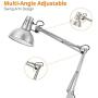 LEPOWER Metal Floor Lamp, Adjustable Architect Swing Arm Standing Lamp with Heavy Duty Base, Eye-Caring Reading/Drawing Lamp with On/Off Switch for Living Room, Bedroom, Study Room, Office (Silver) LEPOWER Metal Floor Lamp, Adjustable Architect Swing Arm Standing Lamp with Heavy Duty Base, Eye-Caring Reading/Drawing Lamp with On/Off Switch for Living Room, Bedroom, Study Room, Office (Silver)