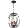 Infront Farmhouse Chandelier, 6-Light Modern Chandelier, Oil Rubbed Bronze Finish Dining Room Lighting Fixtures Chandeliers for Foyer Entryway Kitchen Room