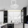 CHYING Modern Ceiling Light, White Flush Mount LED Rectangle Light Fixture 60W 6000K White Light PVC Metal Lighting for Living Room Bedroom Study CHYING Modern Ceiling Light, White Flush Mount LED Rectangle Light Fixture 60W 6000K White Light PVC Metal Lighting for Living Room Bedroom Study
