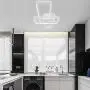 CHYING Modern Ceiling Light, White Flush Mount LED Rectangle Light Fixture 60W 6000K White Light PVC Metal Lighting for Living Room Bedroom Study