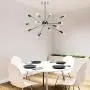 GRUSTRUST 12-Light Sliver Chandeliers Lighting Easy Mount Ceiling Light Chrome Modern Pendant Light Dimmable Lamp Bracket for Living Room Showroom Study Room(Bulbs Not Included) GRUSTRUST 12-Light Sliver Chandeliers Lighting Easy Mount Ceiling Light Chrome Modern Pendant Light Dimmable Lamp Bracket for Living Room Showroom Study Room(Bulbs Not Included)