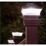 Solar Post Cap Lights Outdoor Super Bright 20 Lumen 2Pack 4 Adaptors for 4x4 5x5 6x6 3.5x3.5 White Fence Post Lamp Deck Postcap Light Waterproof Warm White LED Caps Lantern for Yard Walkway Porch