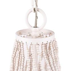 Morden Fort White Beaded Chandelier 5 Light for Living Bed Dining Room