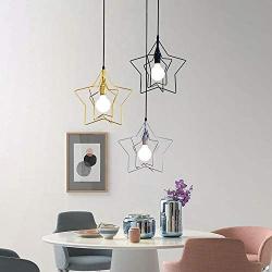 FL-63586 Macaron Color Drop Light, Creative Star Shaped Chandeliers, Modern Simple Pendant Lamp for Cafe, Bar, Restaurant (Grey)