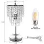 Xydstay Crystal Table Lamp, 3 Way Dimmable Bedside Touch Lamp Decorative Modern Lamp with USB Charging Port Elegant Beautiful Nightstand Lamp for Bedroom Living Room Office （LED Bulb Included)