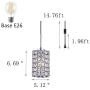 SHUPREGU Modern Plug in Dimmable Pendant Light Ceiling Crystal Light Fixture Chrome Finish Lighting for Kitchen Island, Dining Room, Bedside LED Bulb Not Included, 2-Pack
