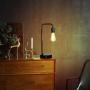 Industrial Touch Control Table Lamp with 2 USB Charging Ports and 2 Power Outlets, 3 Way Dimmable Vintage Nightstand Lamp for Living Room, Bedroom, Office, 6W LED Bulb Included