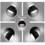 Kernorv Modern LED Plug in Wall Sconces, Bedside Wall Lamp with Switch Lighting Fixture 350 Rotation, Headboard Lights for Bedroom 10W 6000K (2 Pack)