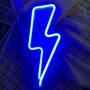 Lightning Bolt Neon Sign for Wall Decor,USB or Battery Decor LED Signs,Neon Lights for Bedroom,Light Up Signs Decorative Neon Light Sign for Home,Christmas,Party,Kids Living Room(Blue)