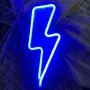 Lightning Bolt Neon Sign for Wall Decor,USB or Battery Decor LED Signs,Neon Lights for Bedroom,Light Up Signs Decorative Neon Light Sign for Home,Christmas,Party,Kids Living Room(Blue)