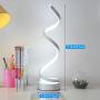 LENIVER LED Table Lamp Set of 2, Modern Minimalist Dimmable Spiral Table Lamp, 12W 3 Color Bedside Lamp Desk Light for Bedroom, Living Room, Office, Nightstand, Bookshelf (White)