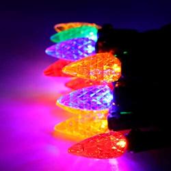 2 Sets 70-Count C6 Christmas Light, Multicolor Christmas Lights for Indoor or Outdoor Christmas Decorations