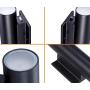 Cloudy Bay 3 Color LED Outdoor Up and Down Porch Light with Photocell,120V 20W 3000K/4000K/5000K Selectable, Dusk to Dawn Photocell, Black Finish, Pack of 2