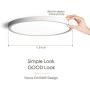 TALOYA Flush Mount 12 Inch Ceiling Light (Milk White Shell), 20W Surface Mount LED Light Fixture for Bedroom Kitchen,3 Color Temperatures in One（3000k/4000k/6500k),0.94 Inch Thickness Round