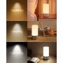 AUKEY Table Lamp Touch Sensor Bedside Lamp Color Changing RGB & Dimmable Warm White Light Night Light for Bedrooms, Living Rooms and Office【2020 Updated Version】