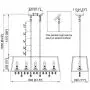 JINZO 31.5'' Rectangle Chandelier 5-Lights Black and Glod Farmhouse Dining Room Lighting Rustic Pendant Chandelier for Kitchen Island