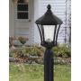 Outdoor Post Light Fixture, 20'' Exterior Post Lantern with Pier Mount Base, Weather Resistant Aluminum Base with Clear Glass Pier Mount Light Black Outdoor Pole Light for Patio, Porch, Yard, Garden