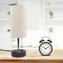 USB Bedside Table Lamp, Comzler Modern Nightstand Lamp with USB Port to Recharge Your Devices,LED Bulb Included,Fabric Shade,Ambient Light Bedside Desk Lamp for Bedroom