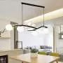 Kankanray 4-Lights Nordic Creative Chandelier Modern Resin Bird Glass Ceiling Lamp Flush Mount Lighting Fixture for Bar Dining Room Living Room Bedroom (Black)