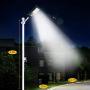 300W Solar Street Light Dusk to Dawn,Parking Lot Lights 24000mAH Iron Phosphate Battery LED Outdoor Lighting,22000Lm Light/PIR Motion Sensor for Garage,Patio,Garden,Driveway