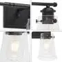 VINLUZ Farmhouse 3-Lights Vanity Lighting Fixtures for Bathroom Matte Black with Tapered Clear Glass Wall Mount Light Industrial Rustic Lights Wall Lighting Living Room Dining Room Bedroom VINLUZ Farmhouse 3-Lights Vanity Lighting Fixtures for Bathroom Matte Black with Tapered Clear Glass Wall Mount Light Industrial Rustic Lights Wall Lighting Living Room Dining Room Bedroom