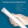 SHOPLED 4FT LED Shop Light for Garage, 36W, 4680LM, 6000K, Cool White, V Shape, No Ballast, T8 Integrated Fixture for Ceiling, Under Cabinet, Basement, Cooler Lighting, Plug and Play 4 Pack