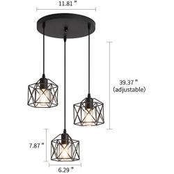 UOFUS Pendant Lighting Cluster Lights for Kitchen Island Lights Dining Room Lighting Fixture Hanging Chandelier Adjusable